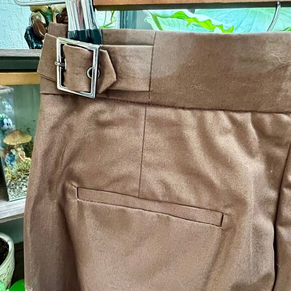 MONTS Dark Brown Wide Leg, High Rise Pants Size S - Picture 4 of 9